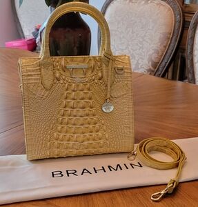 Genuine Brahmin Leather Small Caroline Butter Satchel